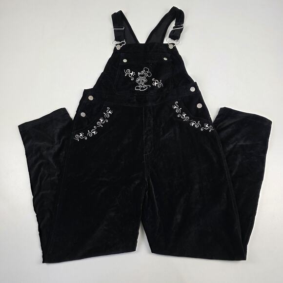 Disney Pants - Vintage Disney Catalog Overalls Mickey Mouse Embroider Velvet Women's Sz Medium